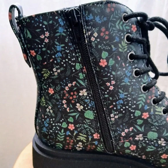 SO Jupiter Floral Combat Boots - Picture 6 of 8